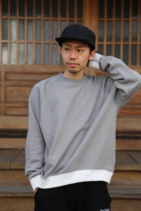 "LOOPWHEELER" for Graphpaper Raglan Sweat "C.GRAY"MIX.Style.2020.3.16.