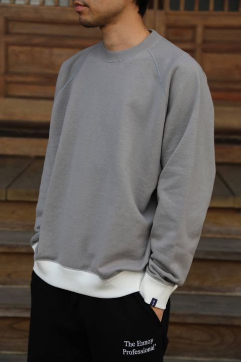 "LOOPWHEELER" for Graphpaper Raglan Sweat "C.GRAY"MIX.Style.2020.3.16.