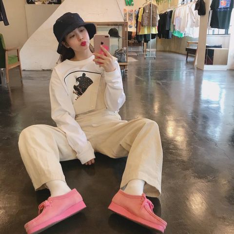 POGGYTHEMAN×PETER PAQUIN NULL PROBLEMO L/S T-SHIRTS"WHITE"style.2020.3.10