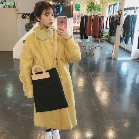 YOKE 2020ss STAND COLLAR OVER COAT"YELLOW"style.2020.3.31