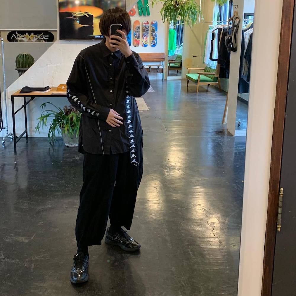 JieDa SWITCHING SHIRT "BLACK" Style.2020.4.12.