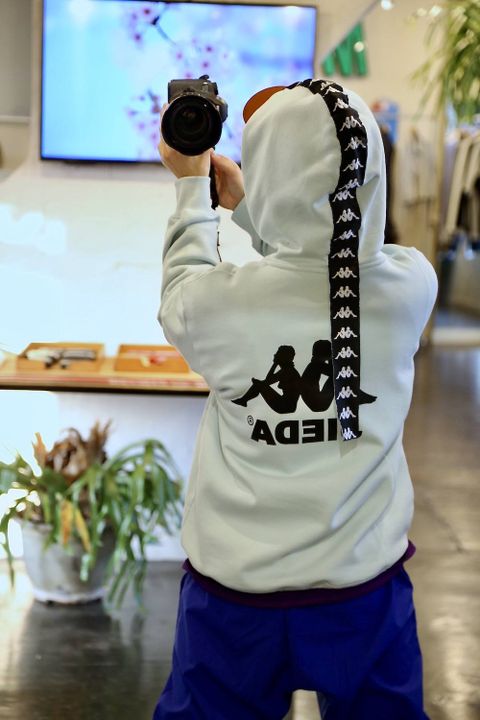 JieDa×Kappa SWICHING HOODIE"SAX"Mix style.2020.4.8.