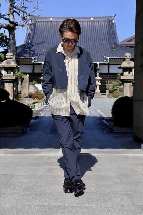 YOKE WIDE&STRAIGHT PANTS"NAVY"スタイル.2020.4.6.