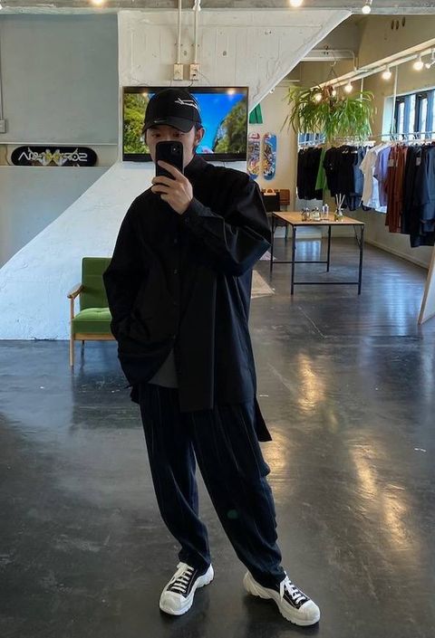 yohji yamamoto 9FORTY Yohji Yamamoto SS20 シグネチャーロゴ ライトサイド"BLACK"Style.4.20.