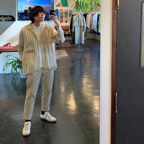 YOKE 2020SS 新作 WIDE & STRAIGHT  PANTS"BEIGE"style.2020.4.4