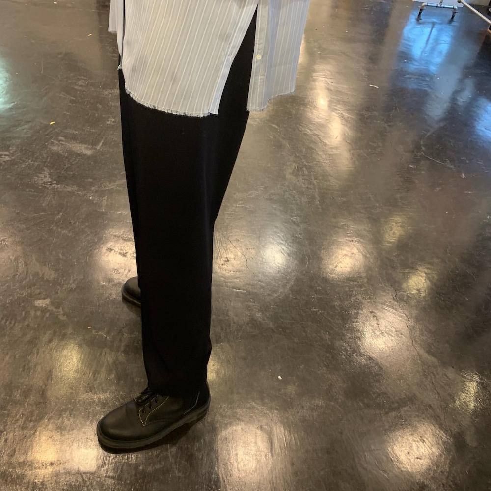 YOKE 2020SS OVERSIZED STRIPE SHIRTS"SAXE"style.2020.4.18.