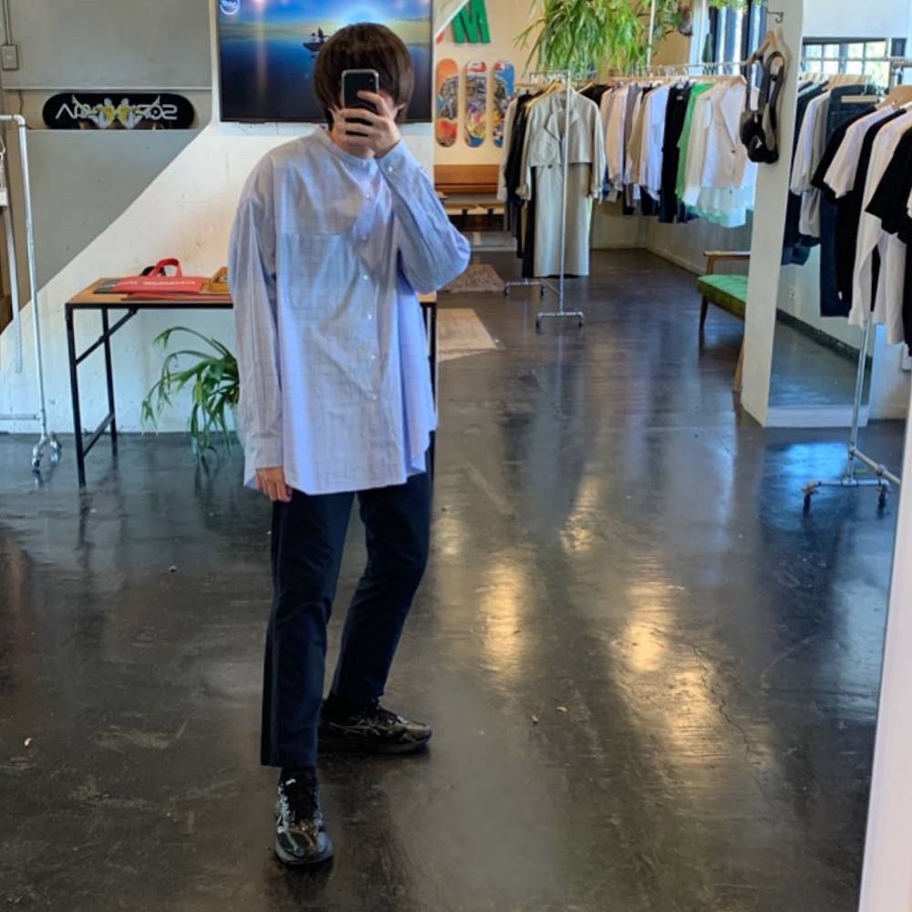 YOKE 2020SS 新作 WIDE & STRAIGHT  PANTS"NAVY"style.2020.4.4