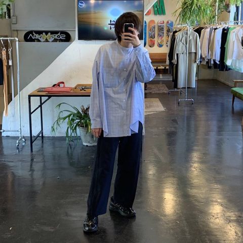 YOKE 2020SS 新作 WIDE & STRAIGHT  PANTS"NAVY"style.2020.4.4
