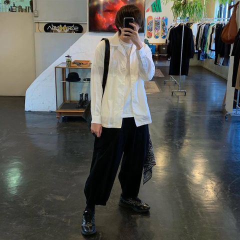 Yohji yamamoto 開襟シャツ スタイル.2020.4.12.