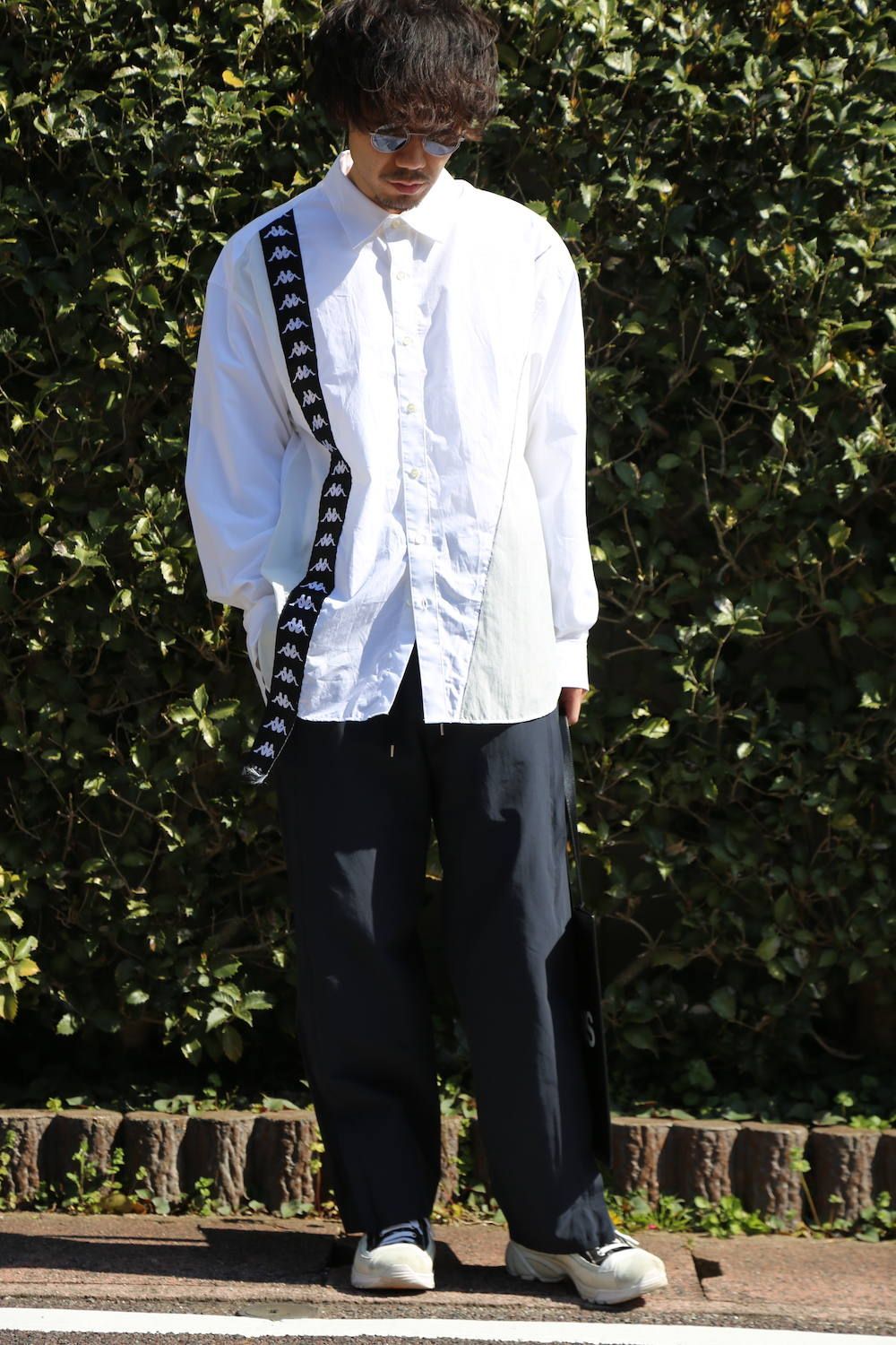 YOKE WIDE&STRAIGHT PANTS"NAVY"Style.2020.4.5.