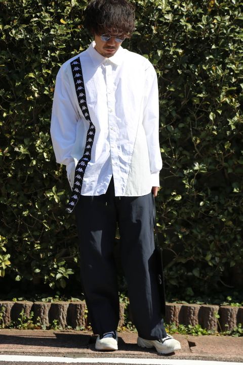 YOKE WIDE&STRAIGHT PANTS"NAVY"Style.2020.4.5.