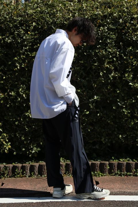 YOKE WIDE&STRAIGHT PANTS"NAVY"Style.2020.4.5.