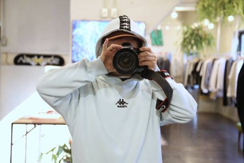 JieDa×Kappa SWICHING HOODIE"SAX"Mix style.2020.4.8.