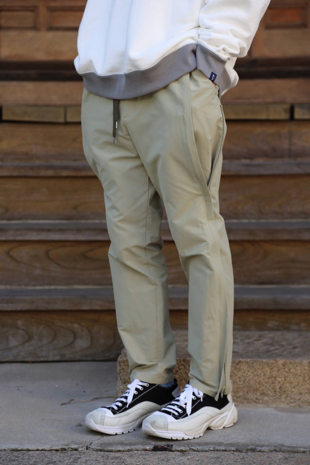 YOKE WIDE&STRAIGHT PANTS"BEIGE"Style.2020.4.5.