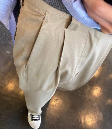 Graphpaper Thomas Mason Oversized B.D Shirt"BLUE CH"Style.2020.4.20.