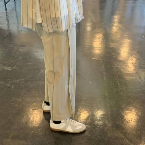 YOKE 2020SS 新作 WIDE & STRAIGHT  PANTS"BEIGE"style.2020.4.4