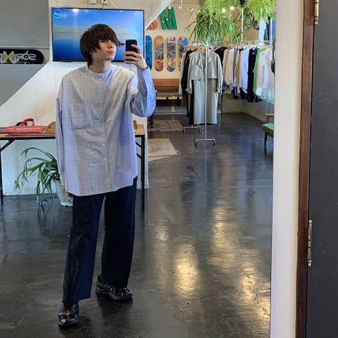 YOKE 2020SS 新作 WIDE & STRAIGHT  PANTS"NAVY"style.2020.4.4