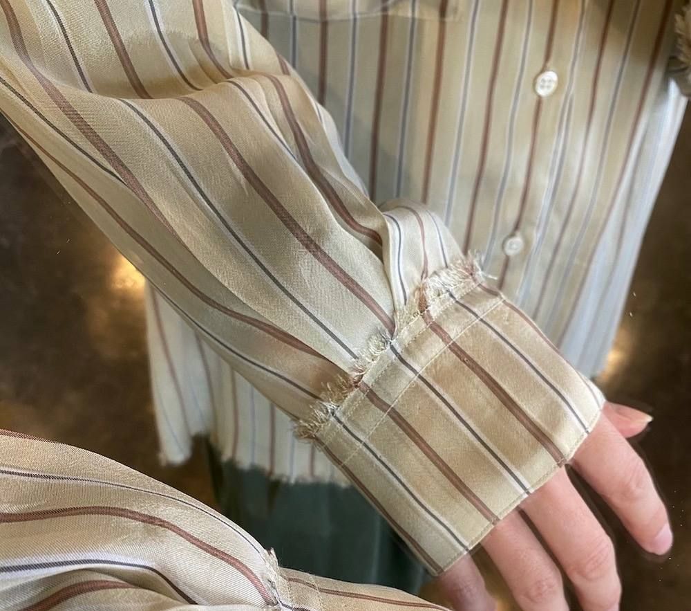 YOKE 2020SS OVERSIZED STRIPE SHIRTS"BEIGE"style.2020.4.20.