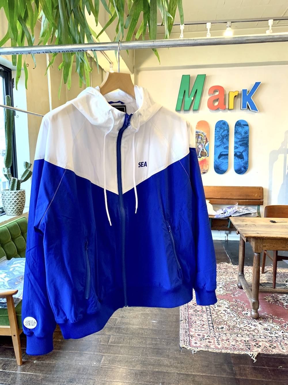 WIND AND SEA HOODED ZIP-UP JACKET(TR)"BLUE"スタイル