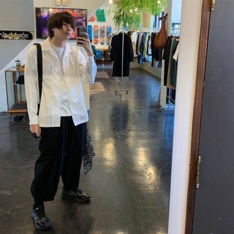 Yohji yamamoto 開襟シャツ スタイル.2020.4.12.
