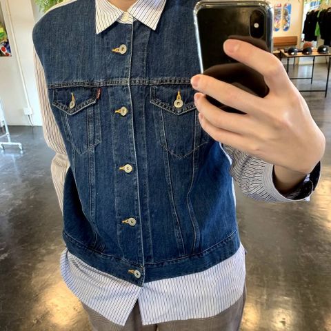 JUNYA WATANABE MAN 2020SS 綿麻デニム×綿ストライプLevi′s Wネームシャツstyle.2020.4.19.