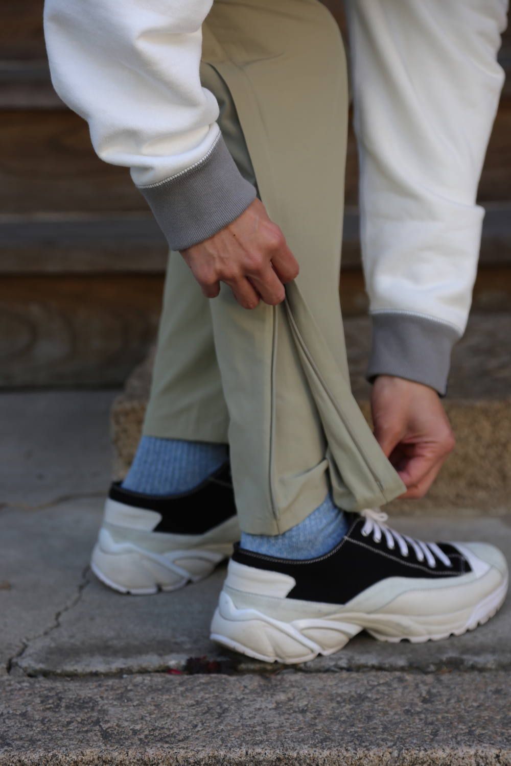 YOKE WIDE&STRAIGHT PANTS"BEIGE"Style.2020.4.5.