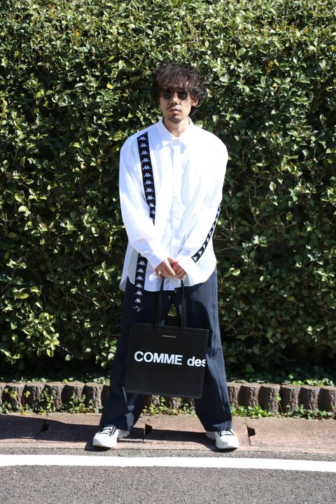 YOKE WIDE&STRAIGHT PANTS"NAVY"Style.2020.4.5.
