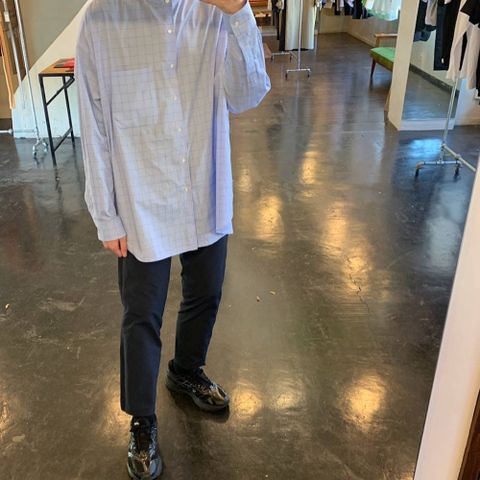 YOKE 2020SS 新作 WIDE & STRAIGHT  PANTS"NAVY"style.2020.4.4