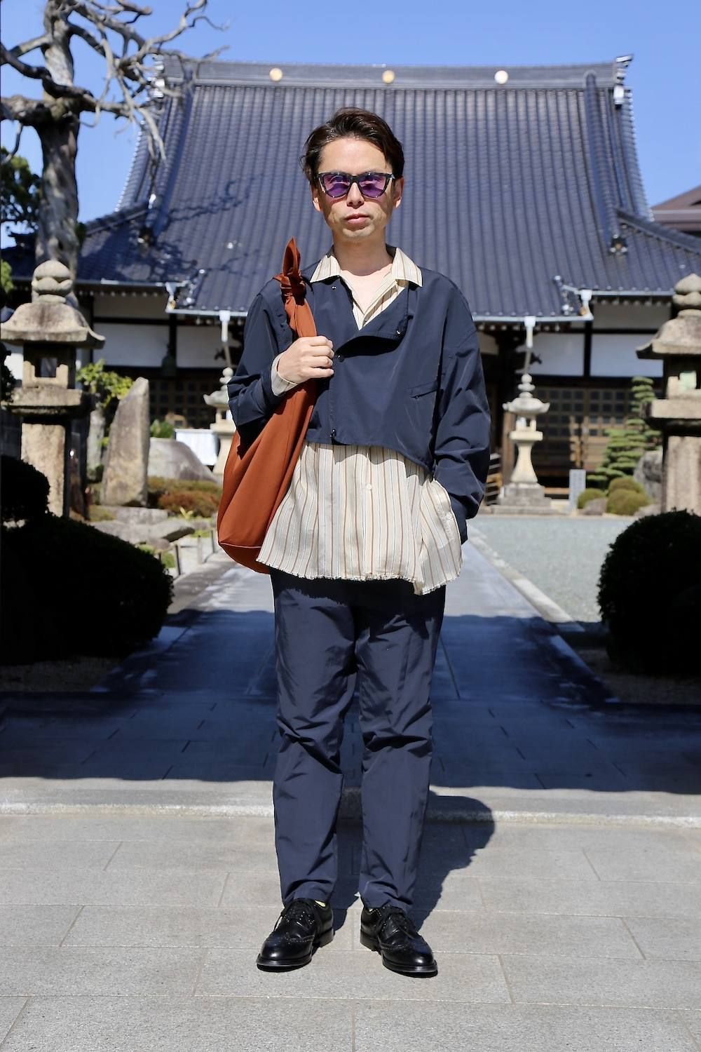 YOKE WIDE&STRAIGHT PANTS"NAVY"スタイル.2020.4.6.