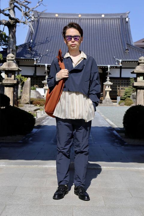 YOKE WIDE&STRAIGHT PANTS"NAVY"スタイル.2020.4.6.