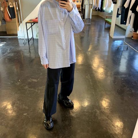 YOKE 2020SS 新作 WIDE & STRAIGHT  PANTS"NAVY"style.2020.4.4