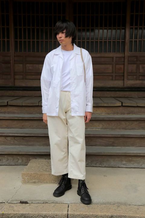 Yohji yamamoto 開襟シャツ スタイル.2020.4.26