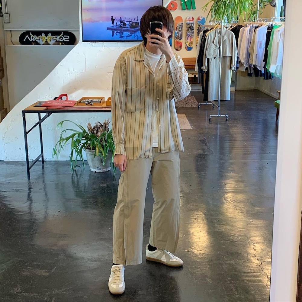 YOKE 2020SS 新作 WIDE & STRAIGHT  PANTS"BEIGE"style.2020.4.4