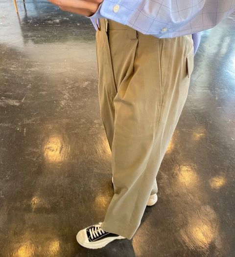 Graphpaper Thomas Mason Oversized B.D Shirt"BLUE CH"Style.2020.4.20.