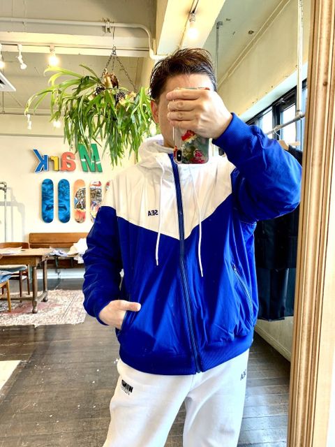 WIND AND SEA HOODED ZIP-UP JACKET(TR)"BLUE"スタイル