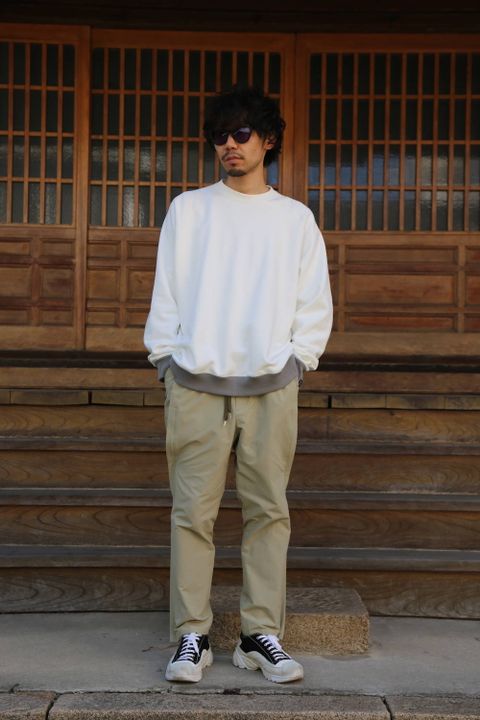 YOKE WIDE&STRAIGHT PANTS"BEIGE"Style.2020.4.5.