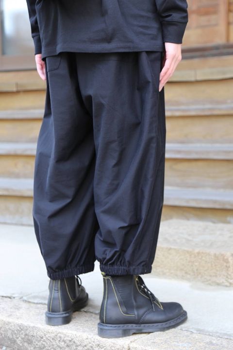 yohji yamamoto 長袖コットン Tシャツ Yohji Yamamoto SS20 シグネチャーロゴ ブラックレギュラーフィットスタイル.2020.4.15.