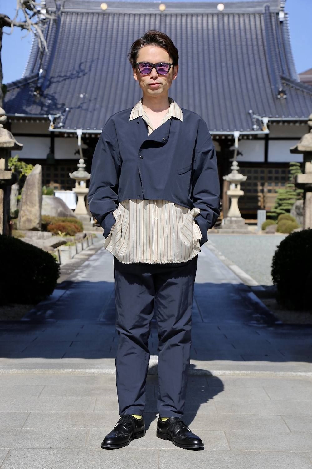 YOKE WIDE&STRAIGHT PANTS"NAVY"スタイル.2020.4.6.