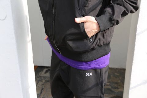 WIND AND SEA HOODED ZIP-UP JACKET(TR)&NYLON PANTS(TR)セットアップスタイル