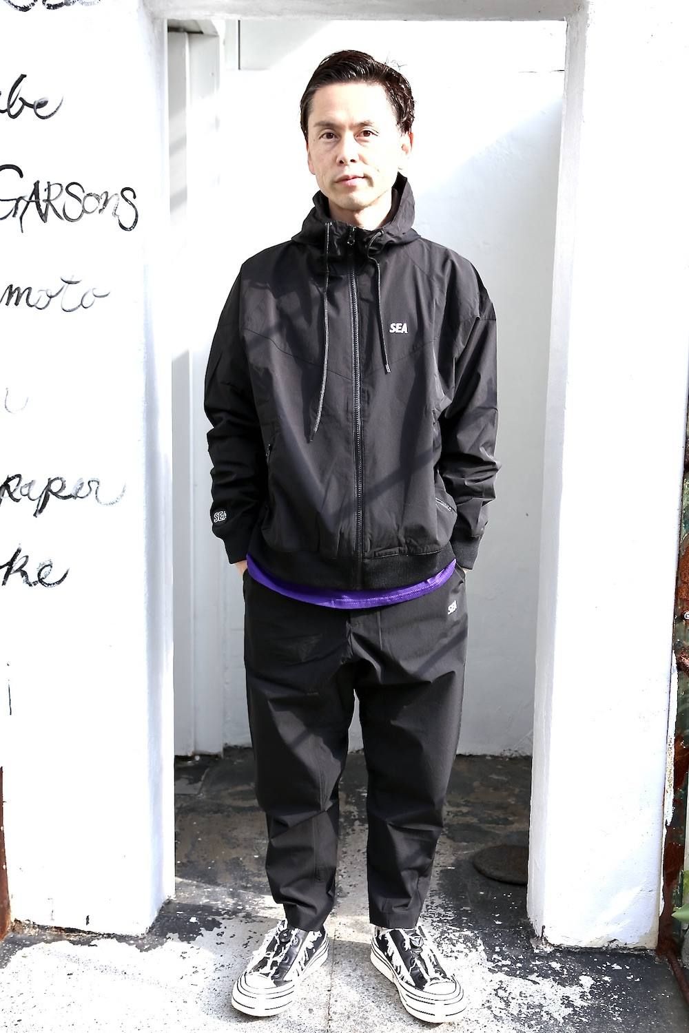 WIND AND SEA HOODED ZIP-UP JACKET(TR)&NYLON PANTS(TR)セットアップ