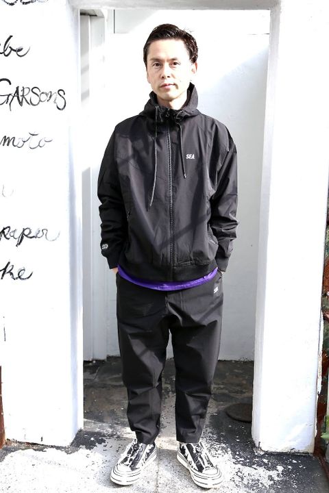 WIND AND SEA HOODED ZIP-UP JACKET(TR)&NYLON PANTS(TR)セットアップスタイル