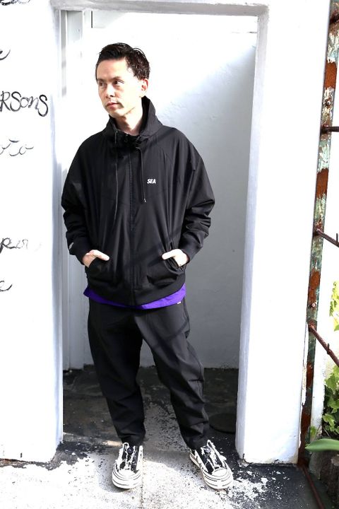 WIND AND SEA HOODED ZIP-UP JACKET(TR)&NYLON PANTS(TR)セットアップスタイル