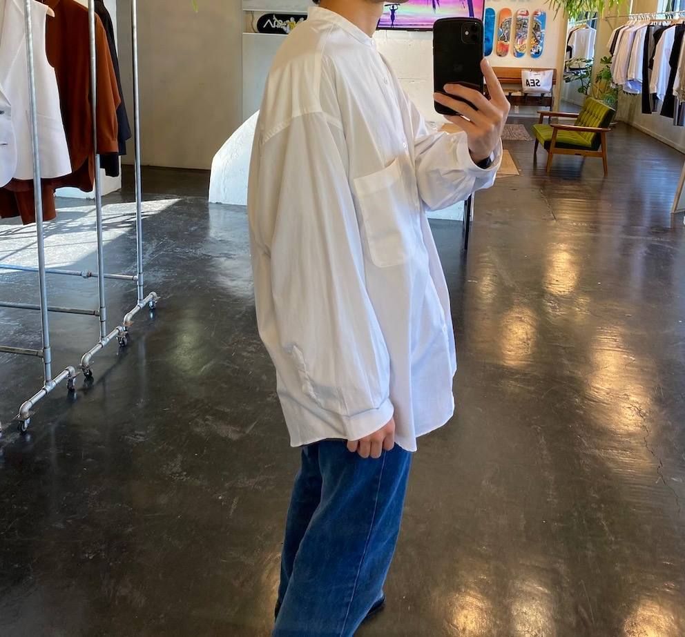 Graphpaper Broad L/S Oversized Band Collar Shirt