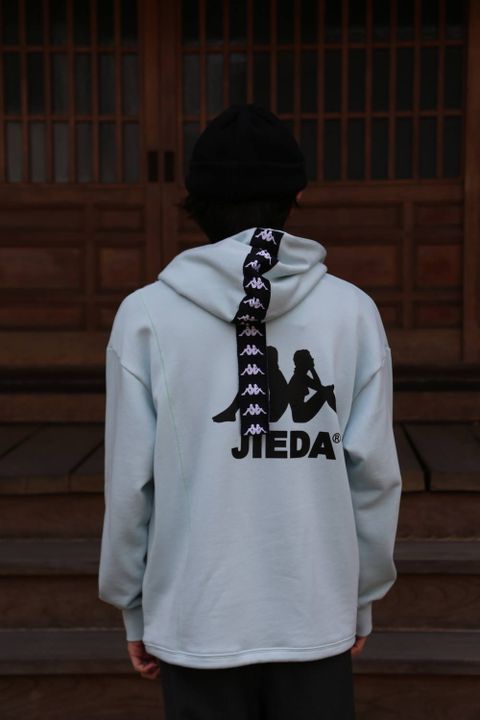 JieDa SWICHING HOODIE"SAX"Style.2020.5.2.
