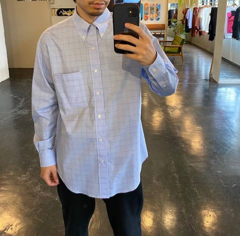 Graphpaper Thomas Mason L/S B.D Shirt Box Shirt"ブルーチェック"Style.2020.5.2.