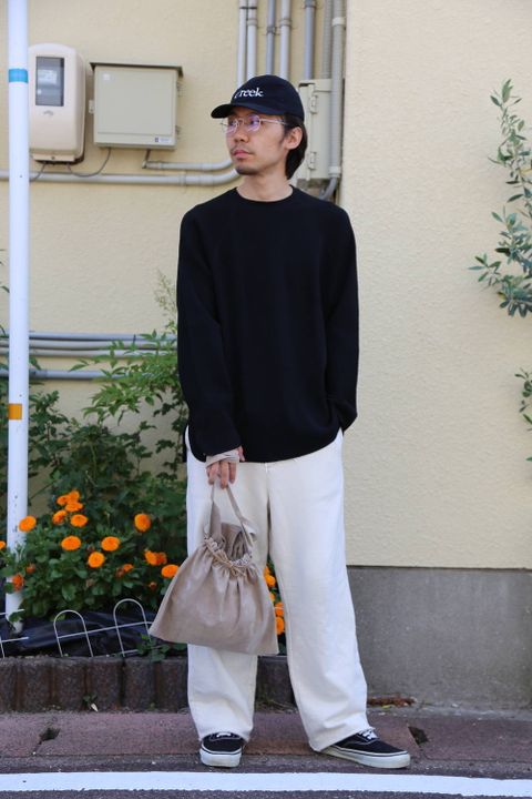 Graphpaper Waffle L/S Tee"BLACK"Style.2020.5.13.