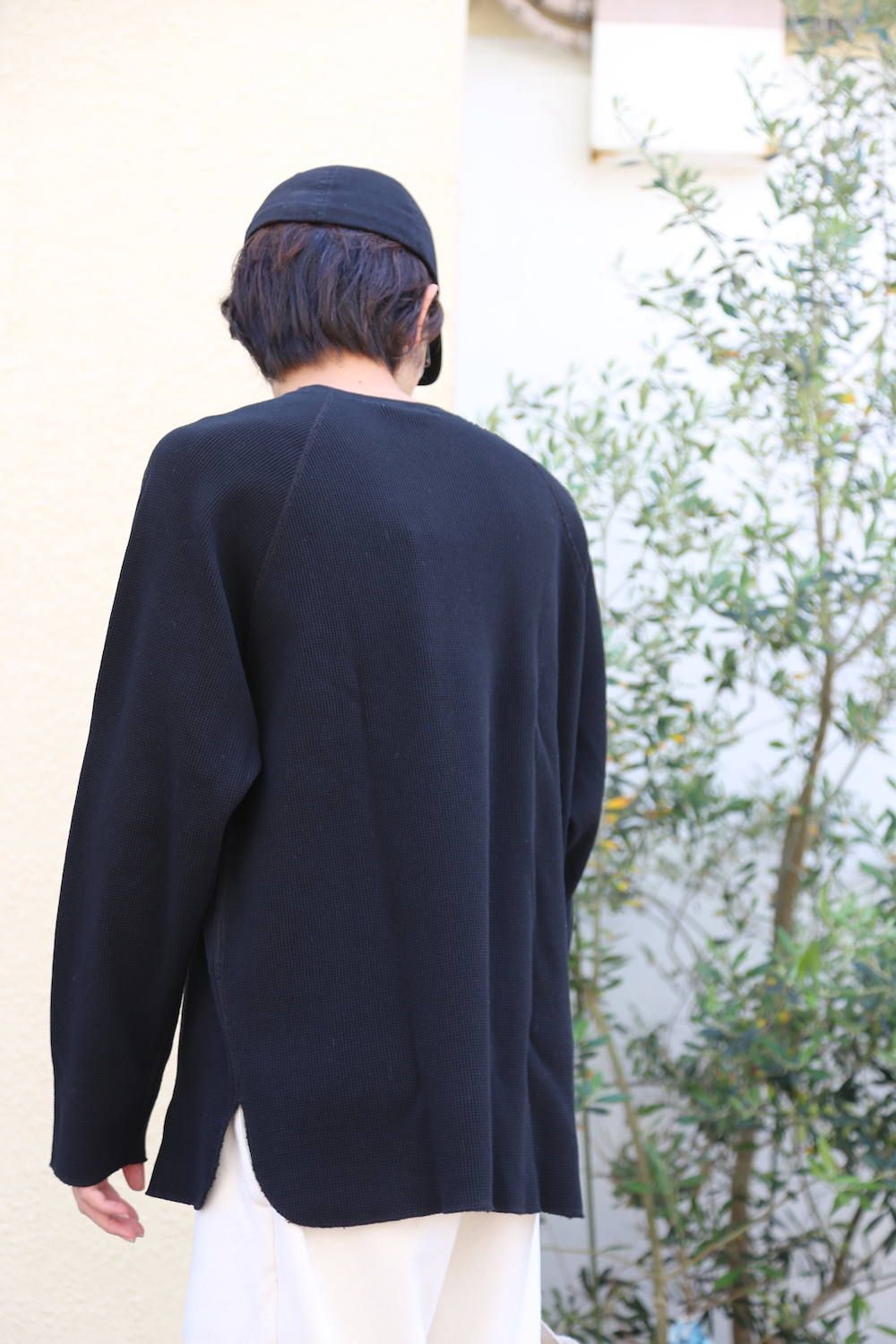 Graphpaper Waffle L/S Tee"BLACK"Style.2020.5.13.