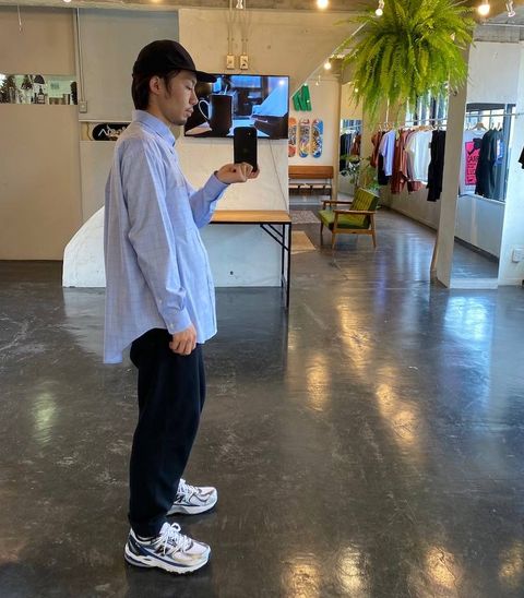 Graphpaper Thomas Mason L/S B.D Shirt Box Shirt"ブルーチェック"Style.2020.5.2.