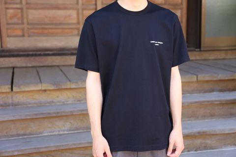 COMME des GARCONS HOMME 綿天竺ロゴプリントTシャツ"BLACK"Style.2020.5.24.