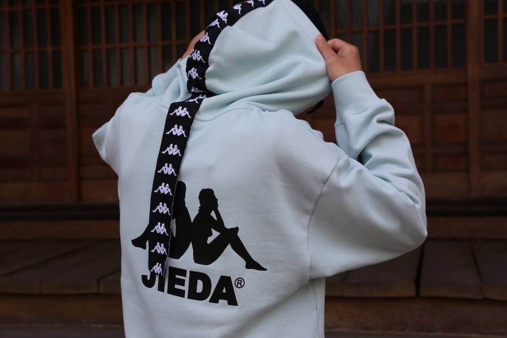 JieDa SWICHING HOODIE"SAX"Style.2020.5.2.